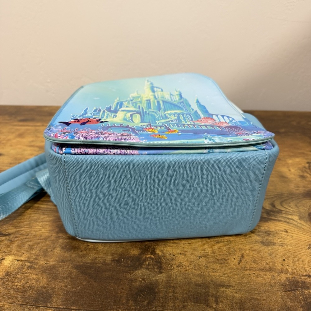 Loungefly Disney‎ The Little Mermaid Ariel Castle Mini Backpack NWT READ Stained - Picture 9 of 9